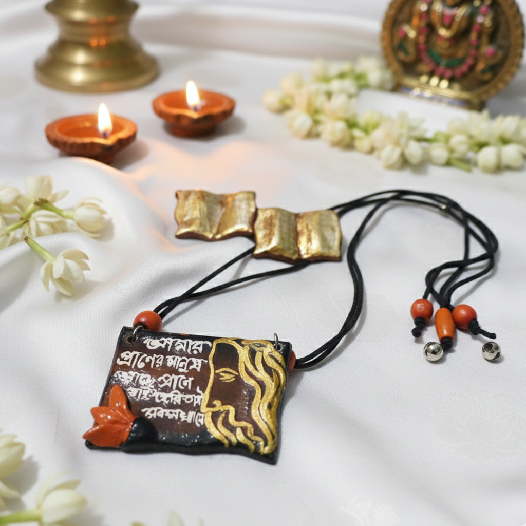 Rabindra Jayanti Special Clay Jewelry Set