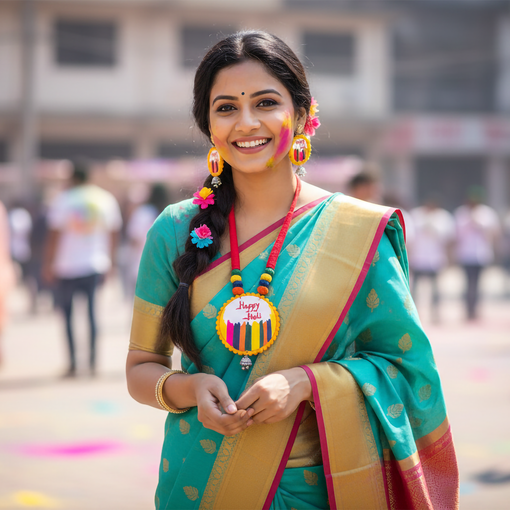 Holi Special Fabric Jewelry Set