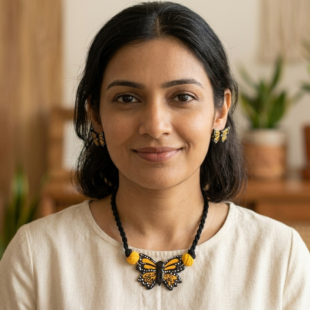 Butterfly Clay Jewelry Set