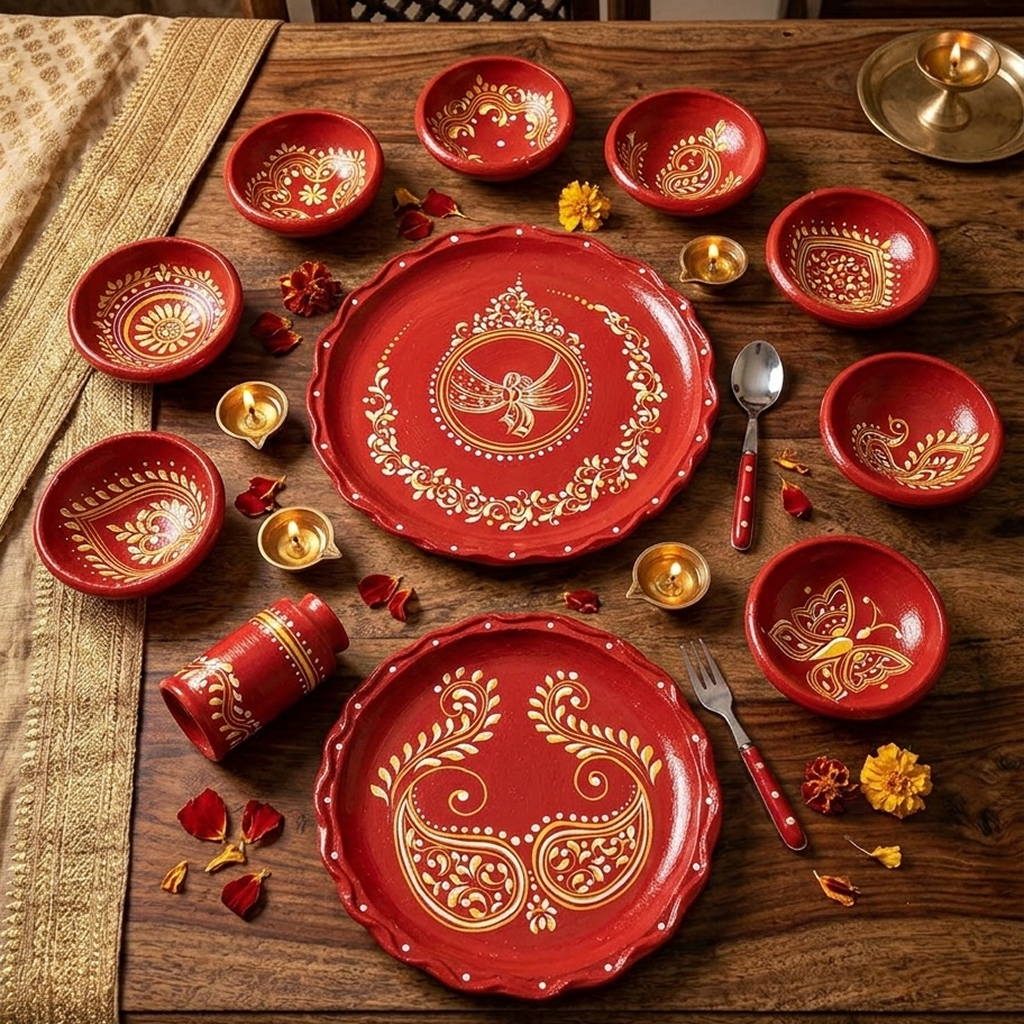 Kalka Art Matir Thala Set (11 pcs)