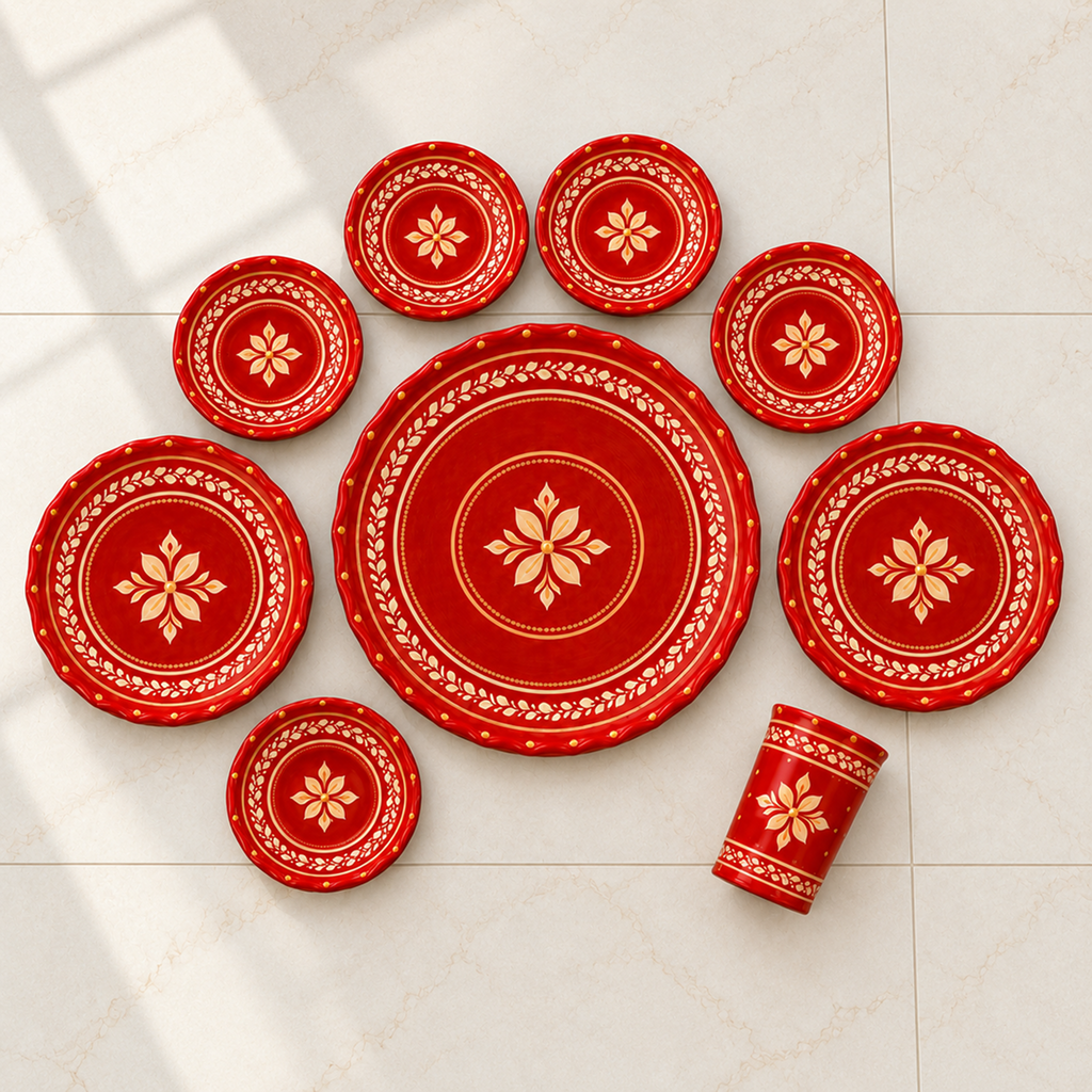 Rajrajeshwari Thali Set (9 Pcs)